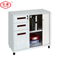 custom half height steel cabinet with wheels rolling door cabinet